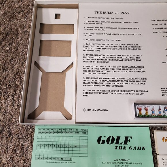 Board Game - Golf the Game by A M Company 1995 - Vintage - Complete - Picture 4 of 7